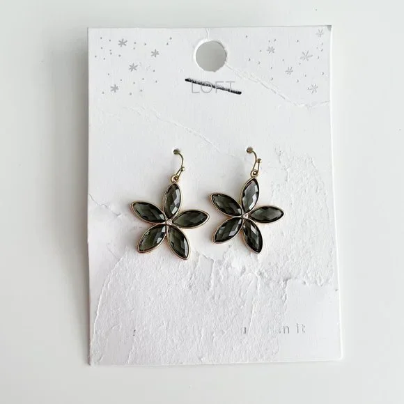 LOFT Flower Dangle Earrings - Picture 3 of 3